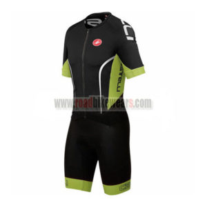 2016 Team Castelli Cycling Skinsuit Black Green
