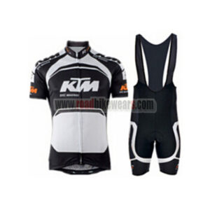 2016 Team KTM Cycling Bib Kit Black White