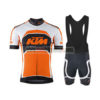 2016 Team KTM Cycling Bib Kit White Orange
