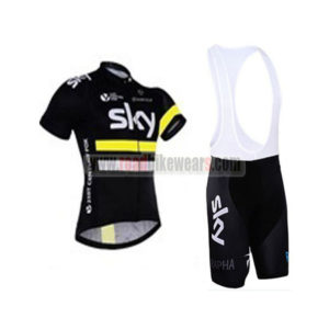 2016 Team SKY France Cycle Bib Kit Black Yellow