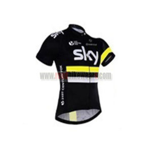 2016 Team SKY France Cycle Jersey Black Yellow