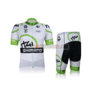 2012 Team 1t4i SHIMANO Cycling Kit White Green