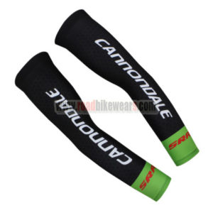 2016 Team Cannondale Cycling Arm Warmers Sleeves Black Green