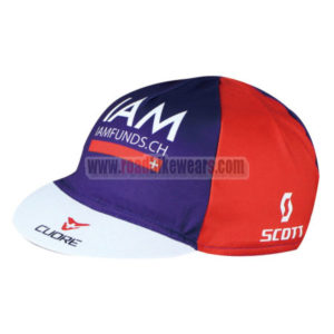 2016 Team IAM Cycling Cap Hat Red Blue