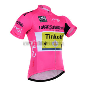 2016 Team Tinkoff LaGazzettadello Sport enel Tour de Italia Cycling Jersey Pink