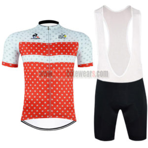 2016 Tour de France Cycle Bib Kit Red White