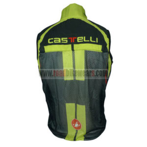 2012 Team Castelli Biking Vest Sleeveless Waistcoat Rain-proof Windbreak Black Yellow