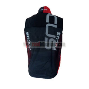 2012 Team FOCUS Riding Vest Sleeveless Waistcoat Rain-proof Windbreak Black Red