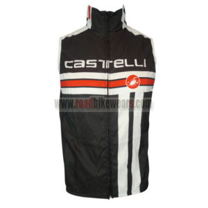 2013 Team Castelli Cycling Vest Sleeveless Waistcoat Rain-proof Windbreak Black