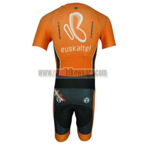 2013 Team Euskaltel EUSKADI Short Sleeves Triathlon Biking Apparel Skinsuit Orange Black