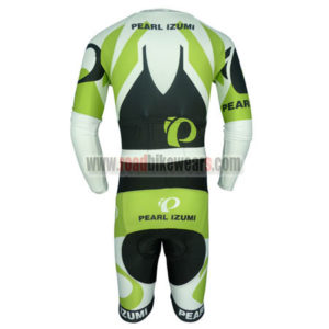 2013 Team PEARL IZUMI Long Sleeves Triathlon Riding Outfit Skinsuit Black White Green