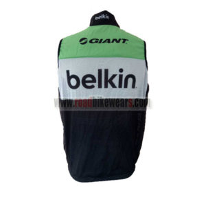 2014 Team Belkin GIANT Biking Vest Sleeveless Waistcoat Rain-proof Windbreak Green Black