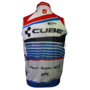 2014 Team CUBE Biking Vest Sleeveless Waistcoat Rain-proof Windbreak Blue Red