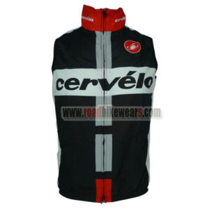 2014 Team Cervelo Riding Vest Sleeveless Waistcoat Rain-proof Windbreak Black