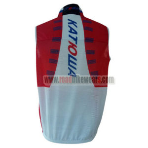 2014 Team KATUSHA Biking Vest Sleeveless Waistcoat Rain-proof Windbreak White Red