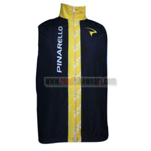 2014 Team PINARELLO Cycling Vest Sleeveless Waistcoat Rain-proof Windbreak Black Yellow