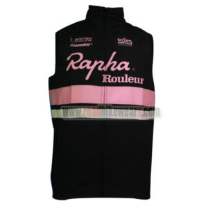 2014 Team Rapha Rouleur Cycling Vest Sleeveless Waistcoat Rain-proof Windbreak Black Pink
