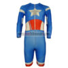2015 Captain America Long Sleeves Triathlon Biking Clothing Skinsuit Blue