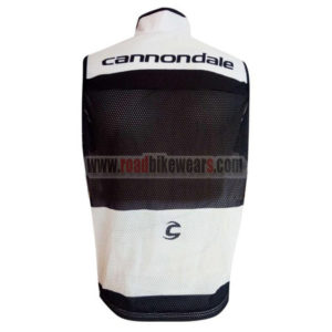 2015 Team Cannondale Riding Vest Sleeveless Waistcoat Rain-proof Windbreak White Black