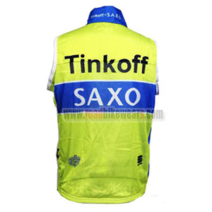2015 Team Tinkoff SAXO BANK Riding Vest Sleeveless Waistcoat Rain-proof Windbreak Yellow