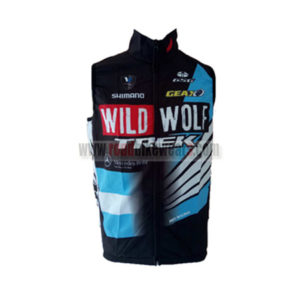 2015 Team WILDWOLF TREK Cycling Vest Sleeveless Waistcoat Rain-proof Windbreak Black Blue