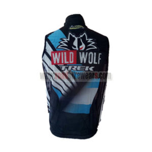 2015 Team WILDWOLF TREK Riding Vest Sleeveless Waistcoat Rain-proof Windbreak Black Blue