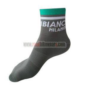 2016 Team BIANCHI MILANO Cycling Socks Grey Green