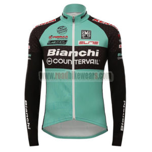 2016 Team Bianchi COUNTERVAIL Cycling Long Jersey Maillot Black Green