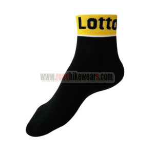 2016 Team LOTTO Cycling Socks Black Yellow