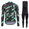 2016 Team RAPHA Cycling Long Bib Suit Black Green
