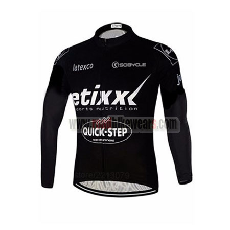 2016 Team etixxl QUICK STEP Cycle Outfit Long Sleeves Jersey Ropa De Ciclismo Black | Road Bike Wear Store