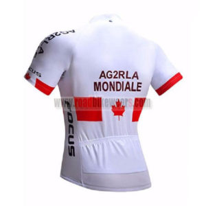2017 Team AG2R LA MONDIALE CANADA Bike Riding Jersey Maillot Shirt White Red