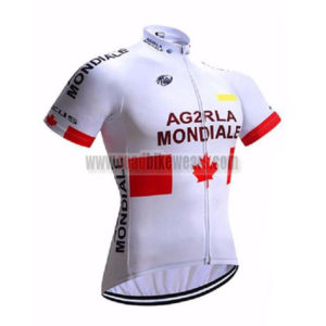 2017 Team AG2R LA MONDIALE CANADA Cycle Jersey Maillot Shirt White Red