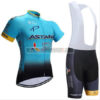 2017 Team ASTANA Cycling Bib Kit Blue Black