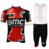 2017 Team BMC Cycling Bib Kit Red Black White