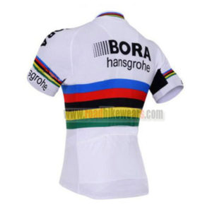 2017 Team BORA Hansgrohe UCI Champion Bicycle Jersey Maillot Shirt White Rainbow