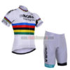 2017 Team BORA Hansgrohe UCI Champion Bicycle Kit White Rainbow