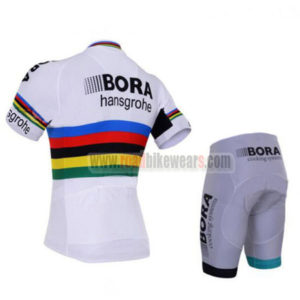 2017 Team BORA Hansgrohe UCI Champion Racing Kit White Rainbow