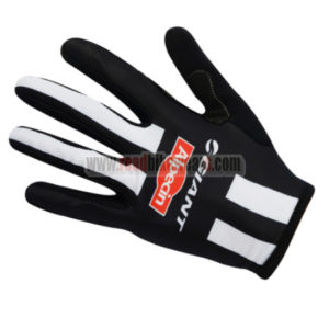 2017 Team GIANT Alpecin Cycling Long Gloves Full Fingers Black White