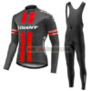 2017 Team GIANT Cycling Long Bib Suit Black Red