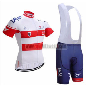 2017 Team IAM Austria Cycling Bib Kit White Red