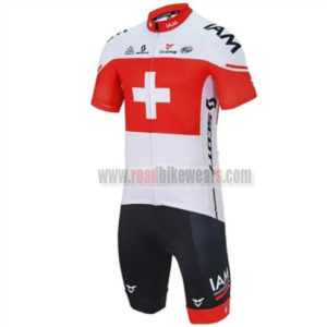 2017 Team IAM Switzerland Riding Kit White Red
