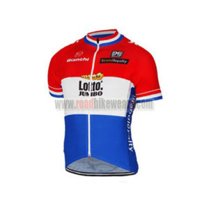 2017 Team LOTTO JUMBO Netherlands Bicycle Jersey Maillot Shirt Red Blue