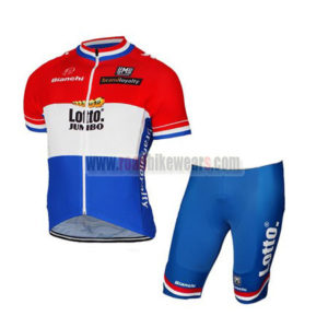 2017 Team LOTTO JUMBO Netherlands Bike Kit Red Blue