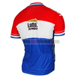2017 Team LOTTO JUMBO Netherlands Cycling Jersey Maillot Shirt Red Blue