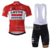 2017 Team LOTTO SOUDAL Cycling Bib Kit Red