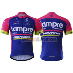 2017 Team Lampre MERIDA Riding Jersey Maillot Shirt Blue Pink