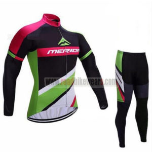 2017 Team MERIDA Cycle Suit Black Green Pink