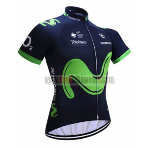 2017 Team Movistar Cycling Jersey Maillot Shirt Blue