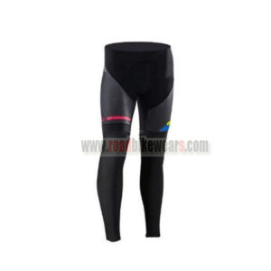 2017 Team ORBEA Cycle Long Pants Tights Black Blue Yellow